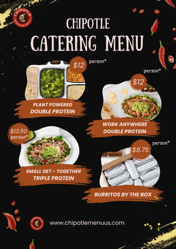 Chipotle catering Menu