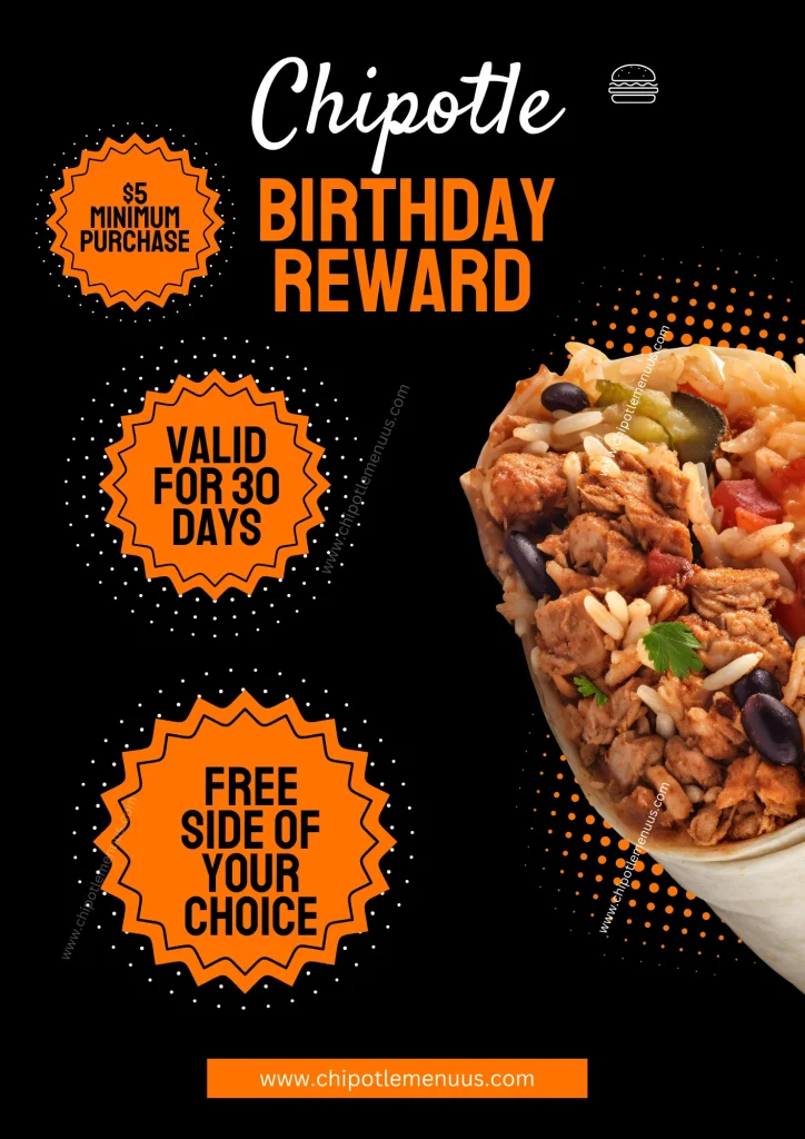 Chipotle Birthday Reward