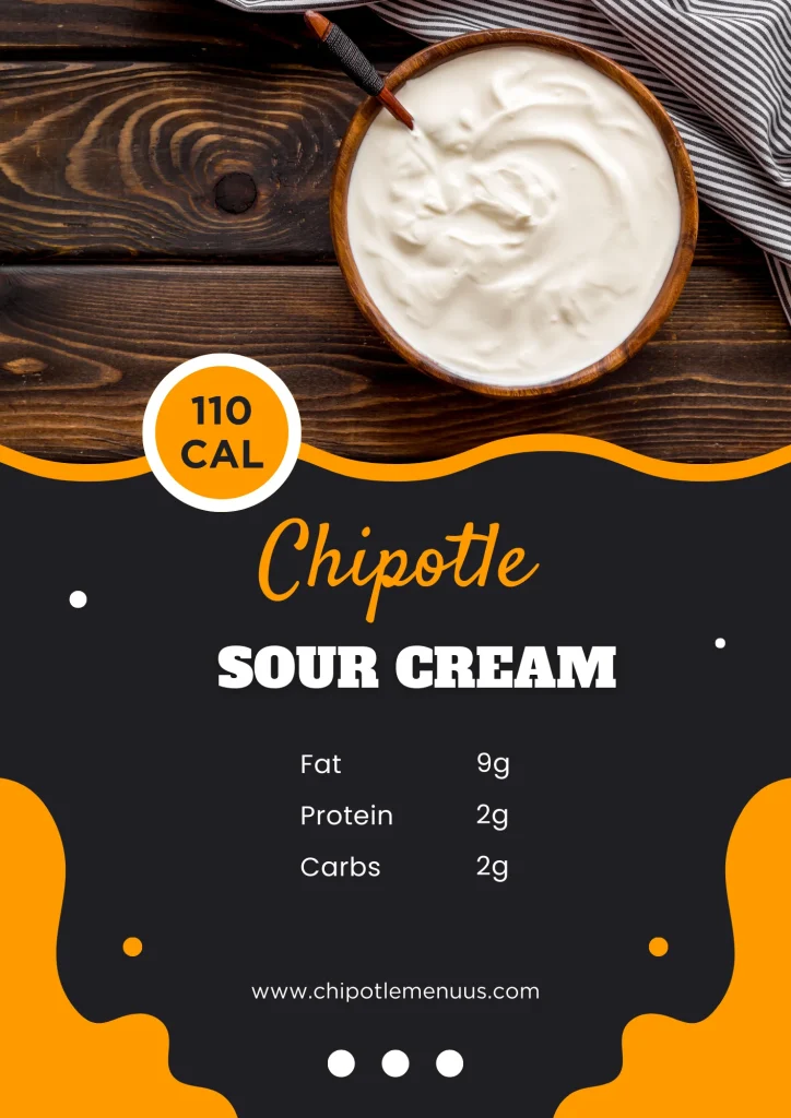 Chipotle sour cream Calories