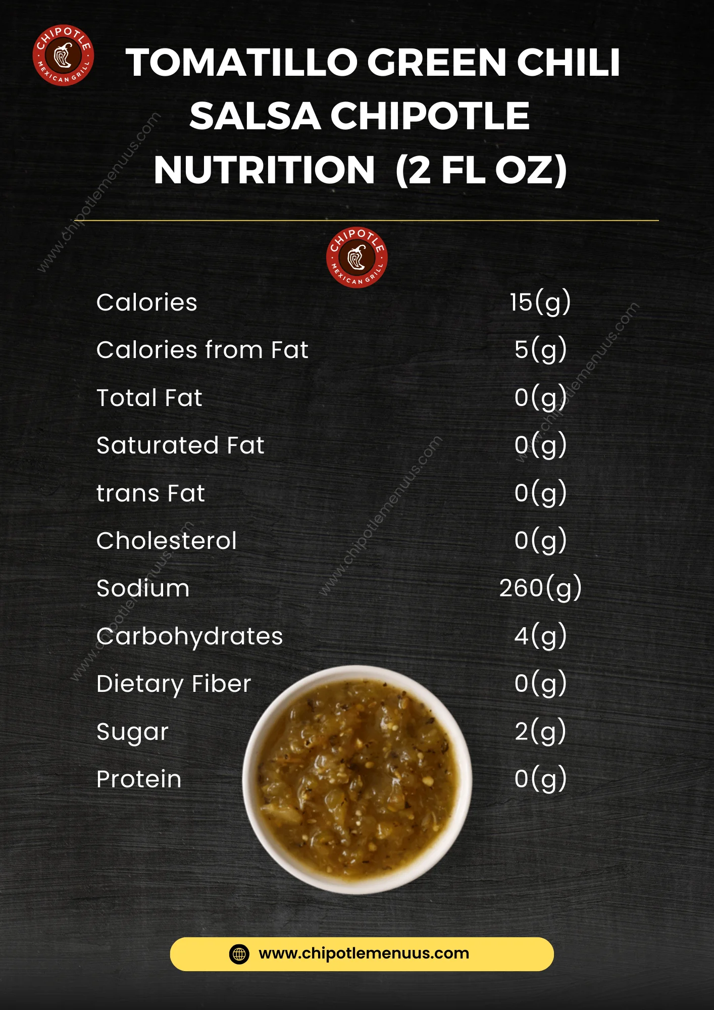 Tomatillo Green Chili Salsa Chipotle Nutrition